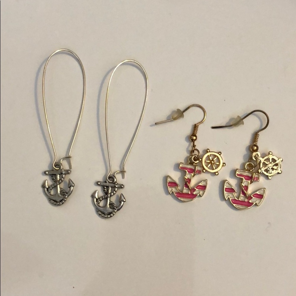 Anchor earring set